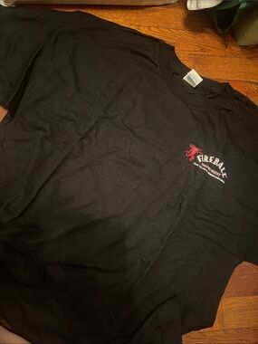 Fireball Cinnamon Whiskey Black Graphic Crewneck T-Shirt - Men's